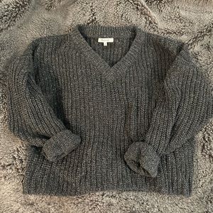 Madewell V-neck Puff Sleeve Sweater